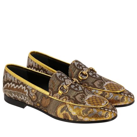 gold gucci white loafers|Gucci loafers female.